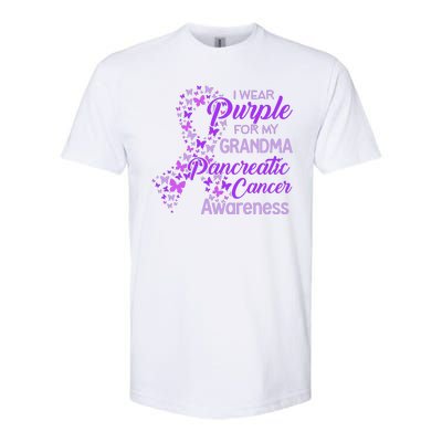 I Wear Purple For My Grandma Pancreatic Cancer Awareness Softstyle CVC T-Shirt