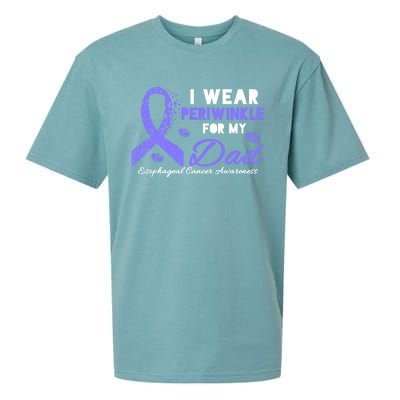 I Wear Periwinkle For My Dad Cute Gift Esophageal Cancer Awareness Meaningful Gi Sueded Cloud Jersey T-Shirt