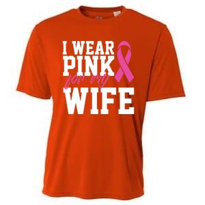 I Wear Pink For My Wife Breast Cancer Month Support Squad Gift Cooling Performance Crew T-Shirt