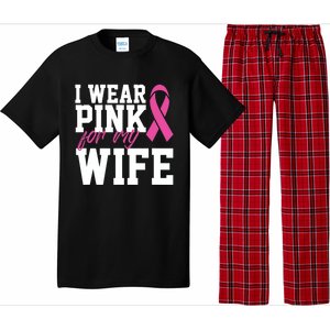 I Wear Pink For My Wife Breast Cancer Month Support Squad Gift Pajama Set