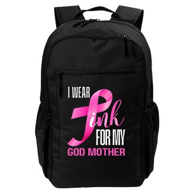 I Wear Pink My God Mother In October Breast Cancer Mom Backpack