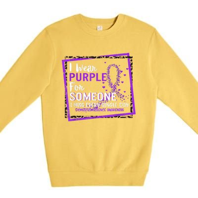 I Wear Purple For Someone I Miss Every Single Day Domestic Violence Premium Crewneck Sweatshirt