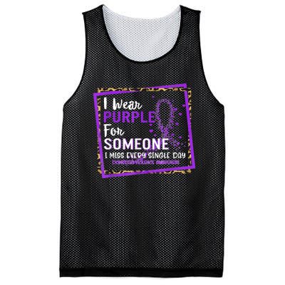 I Wear Purple For Someone I Miss Every Single Day Domestic Violence Mesh Reversible Basketball Jersey Tank