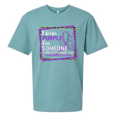 I Wear Purple For Someone I Miss Every Single Day Domestic Violence Sueded Cloud Jersey T-Shirt