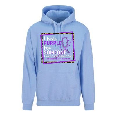 I Wear Purple For Someone I Miss Every Single Day Domestic Violence Unisex Surf Hoodie