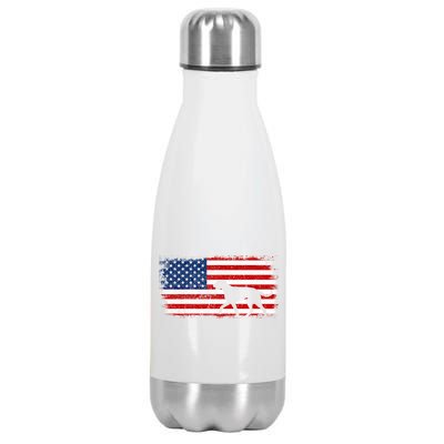 Irish Wolfhound Patriotic American Flag Vintage Cute Gift Stainless Steel Insulated Water Bottle