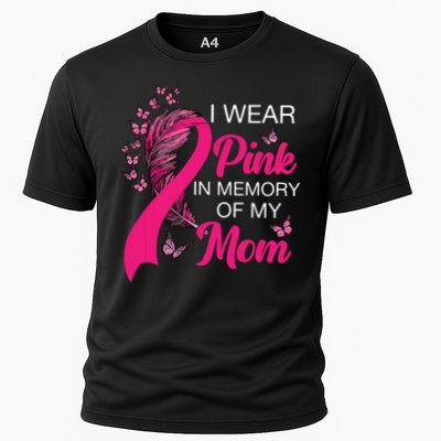 I Wear Pink In Memory Of My Mom Butterfly Breast Cancer Performance Shirt