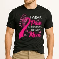 I Wear Pink In Memory Of My Mom Butterfly Breast Cancer Cooling Performance Crew T-Shirt