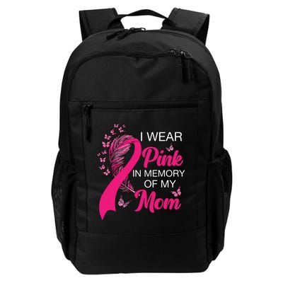 I Wear Pink In Memory Of My Mom Butterfly Breast Cancer Backpack