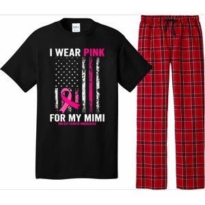 I Wear Pink For My Mimi Pink Ribbon Breast Cancer Awareness Pajama Set