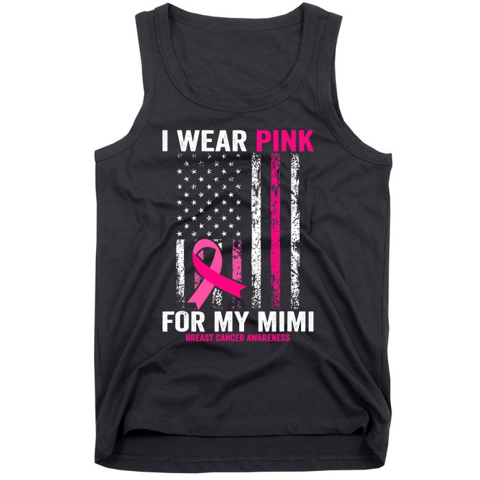 I Wear Pink For My Mimi Pink Ribbon Breast Cancer Awareness Tank Top