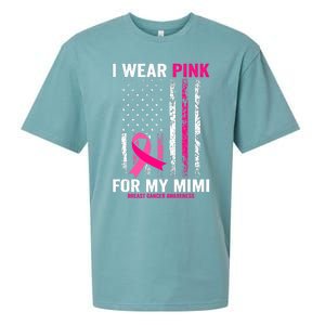 I Wear Pink For My Mimi Pink Ribbon Breast Cancer Awareness Sueded Cloud Jersey T-Shirt