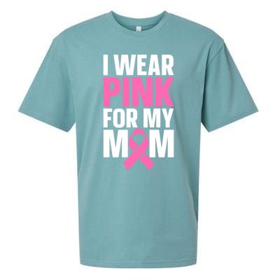 I Wear Pink For My Mom Gift Sueded Cloud Jersey T-Shirt