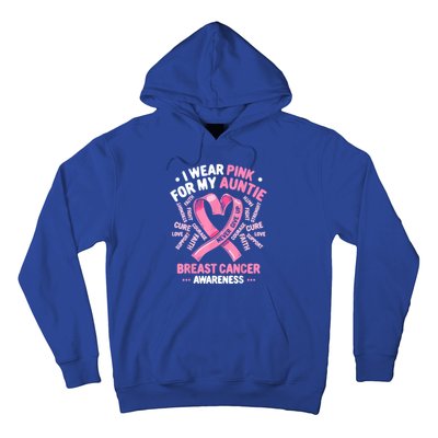 I Wear Pink For My Auntie Breast Cancer Aunt Awareness Month Gift Hoodie