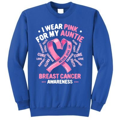 I Wear Pink For My Auntie Breast Cancer Aunt Awareness Month Gift Sweatshirt