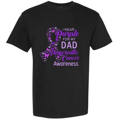 I wear Purple for my Dad Pancreatic Cancer Garment-Dyed Heavyweight T-Shirt