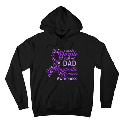 I wear Purple for my Dad Pancreatic Cancer Hoodie