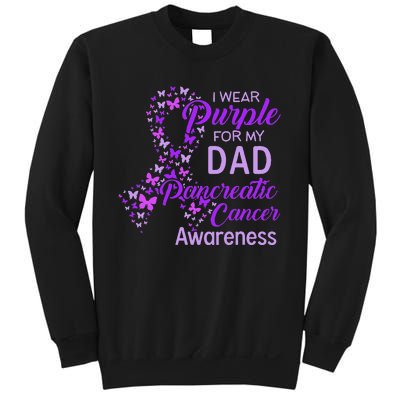 I wear Purple for my Dad Pancreatic Cancer Sweatshirt