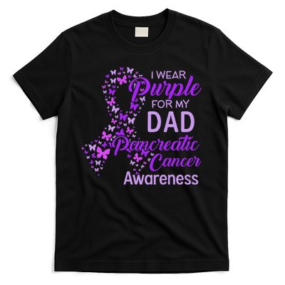 I wear Purple for my Dad Pancreatic Cancer T-Shirt