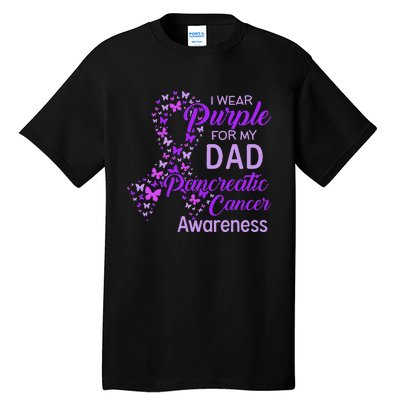 I wear Purple for my Dad Pancreatic Cancer Tall T-Shirt