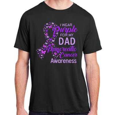 I wear Purple for my Dad Pancreatic Cancer Adult ChromaSoft Performance T-Shirt