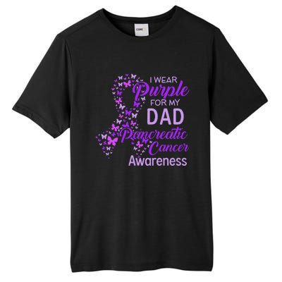 I wear Purple for my Dad Pancreatic Cancer Tall Fusion ChromaSoft Performance T-Shirt