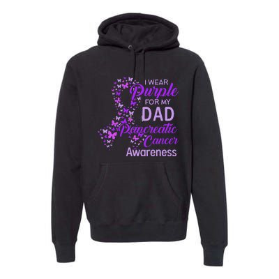 I wear Purple for my Dad Pancreatic Cancer Premium Hoodie