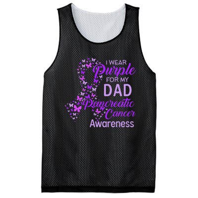 I wear Purple for my Dad Pancreatic Cancer Mesh Reversible Basketball Jersey Tank