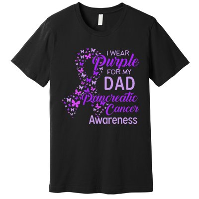 I wear Purple for my Dad Pancreatic Cancer Premium T-Shirt