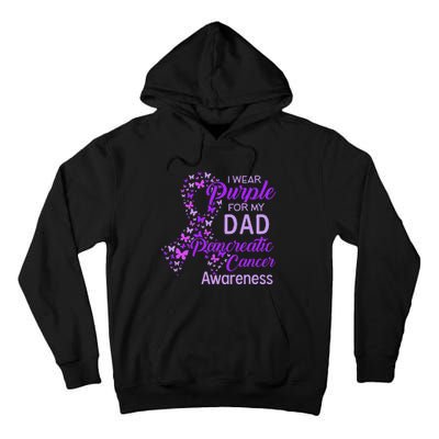 I wear Purple for my Dad Pancreatic Cancer Tall Hoodie