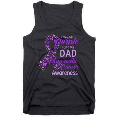 I wear Purple for my Dad Pancreatic Cancer Tank Top