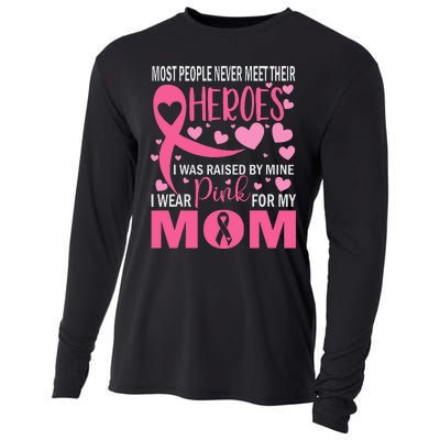 I Wear P.I.N.K For My Mom Breast Cancer Awareness Cooling Performance Long Sleeve Crew