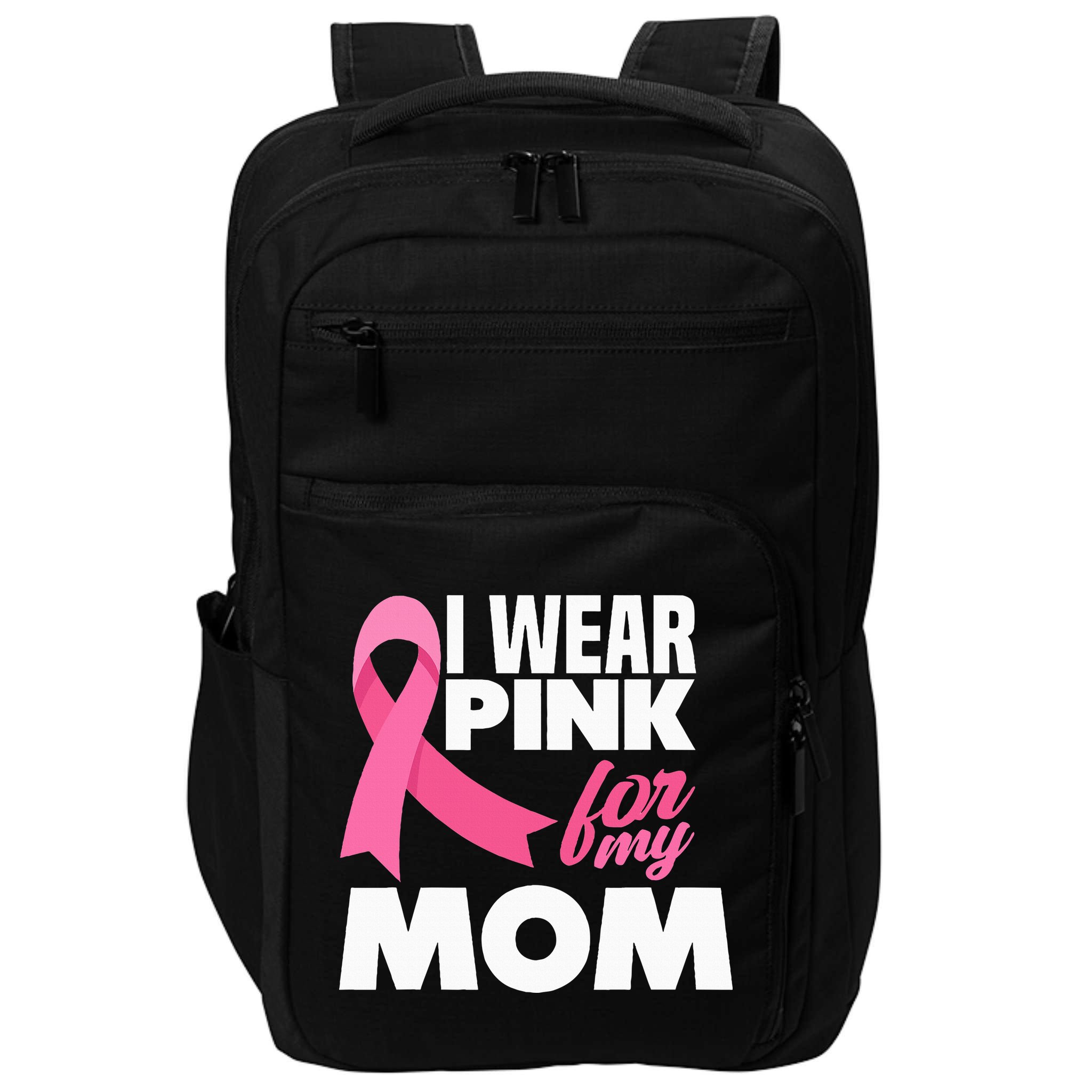 I Wear P.I.N.K For My Mom Mother Breast Cancer Awareness Impact Tech Backpack