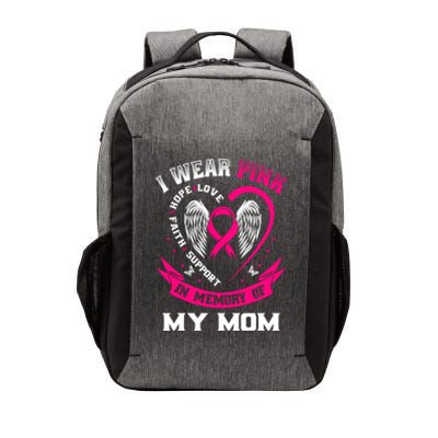 I Wear Pink In Memory Of My Mom Breast Cancer Awareness Gift Vector Backpack