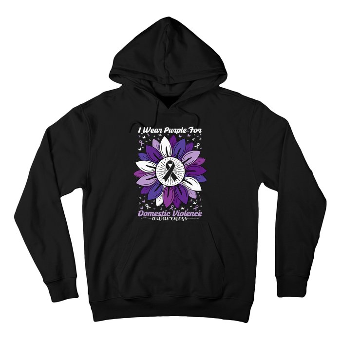 I Wear Purple For Domestic Violence Awareness Month Hoodie