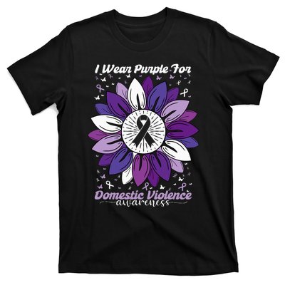 I Wear Purple For Domestic Violence Awareness Month T-Shirt