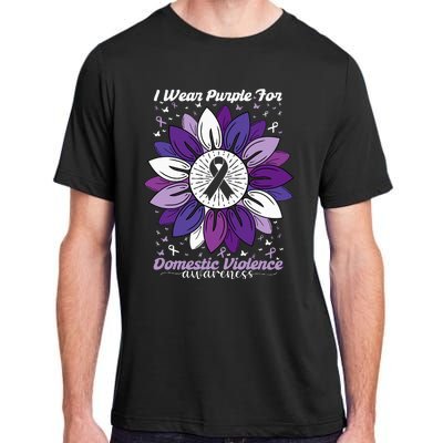 I Wear Purple For Domestic Violence Awareness Month Adult ChromaSoft Performance T-Shirt