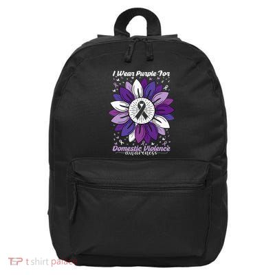 I Wear Purple For Domestic Violence Awareness Month 16 in Basic Backpack