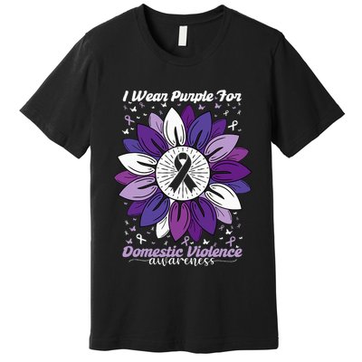 I Wear Purple For Domestic Violence Awareness Month Premium T-Shirt