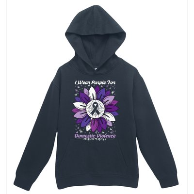 I Wear Purple For Domestic Violence Awareness Month Urban Pullover Hoodie