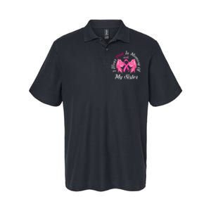 I Wear Pink In Memory Of Sister Breast Cancer Memorial Softstyle Adult Sport Polo