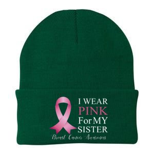 I Wear Pink For My Sister Knit Cap Winter Beanie