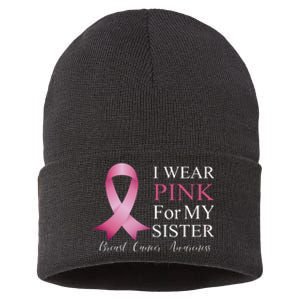 I Wear Pink For My Sister Sustainable Knit Beanie