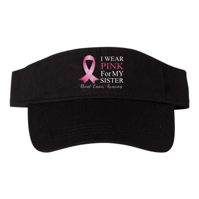 I Wear Pink For My Sister Valucap Bio-Washed Visor