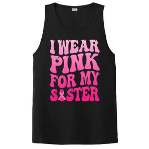 I Wear Pink For My Sister Breast Cancer Support Squad Ribbon PosiCharge Competitor Tank