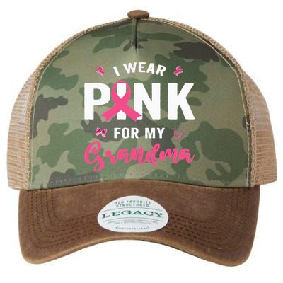 I Wear P.I.N.K For My Grandma Breast Cancer Awareness Legacy Tie Dye Trucker Hat