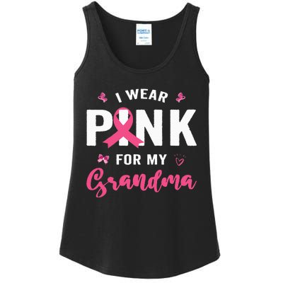 I Wear P.I.N.K For My Grandma Breast Cancer Awareness Ladies Essential Tank