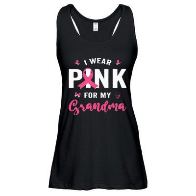 I Wear P.I.N.K For My Grandma Breast Cancer Awareness Ladies Essential Flowy Tank