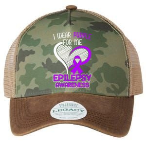 I Wear Purple For Me Epileptic Seizure Epilepsy Awareness Gift Legacy Tie Dye Trucker Hat