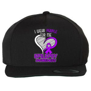 I Wear Purple For Me Epileptic Seizure Epilepsy Awareness Gift Wool Snapback Cap